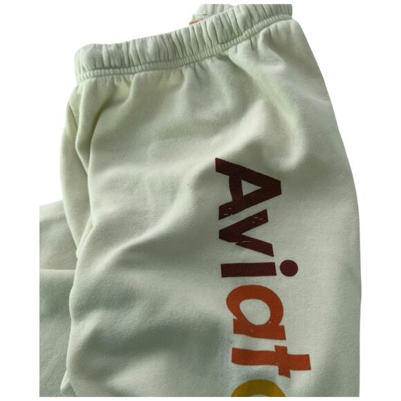 Aviator Nation AV Sweatpant in Vintage White Size S - Picture 11 of 11
